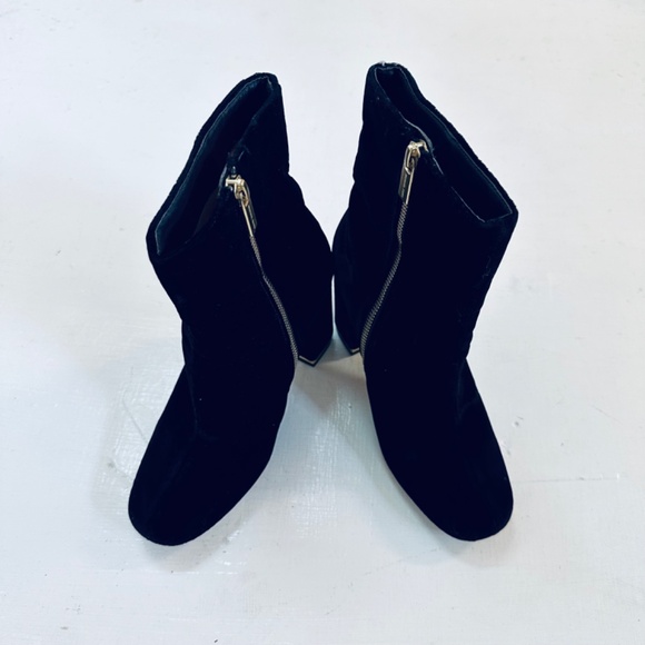 Michael Michael Kors black velvet ursula bootie block heel sz 5.5M - Picture 11 of 11